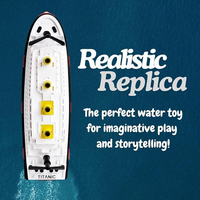 Toyland® 41cm (16") Titanic Replica Toy Boat - Kids Floating Water Toy - Pool & Bathtime Toys - 3 Years+