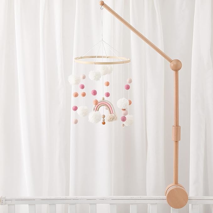 Crib Mobile Arm | Wooden Crib Mobile Holder | Nursery Decor for Newborn Boys and Girls