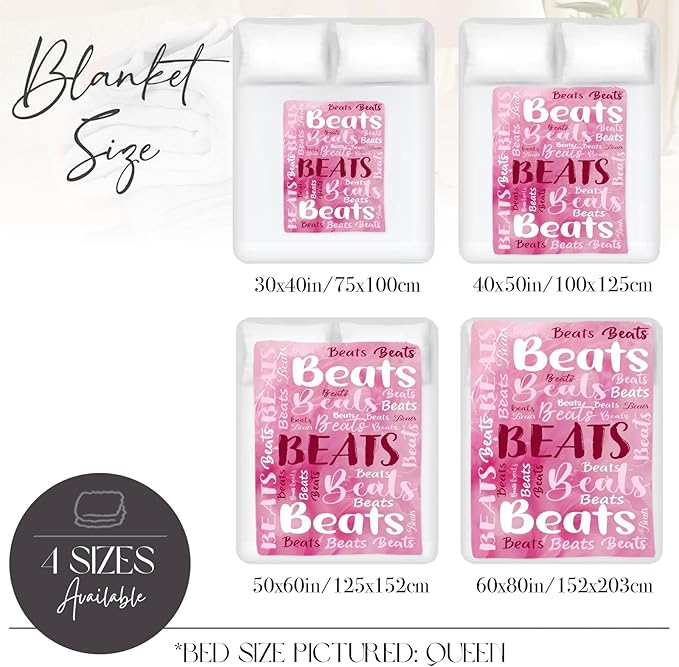 Personalized Custom Baby Blanket with Name for Girls Boys Kids Customized Flannel Blanket for Bed Nursery Room Baby Stroller