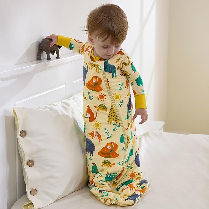Bamboo Viscose Sleep Sack for Babies and Toddlers 1.0 Tog Wearable Blanket 2-Way Zipper Baby Shower Gifts