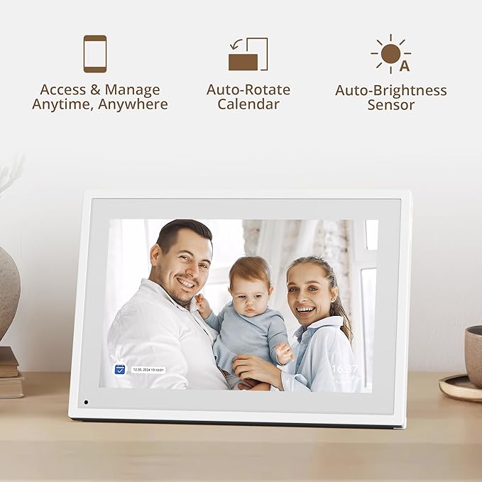 10.1" Digital Calendar Chore Chart – 1080P Full HD Interactive Touchscreen, Smart Family Planner, Hearth Display Digital Wall & Desk Mountable for Seamless Scheduling