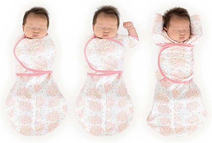 SwaddleDesigns 6-Way Omni Swaddle Sack Arms Up Swaddle for Newborn, More Options to Calm Startle Reflex, Improves Sleep