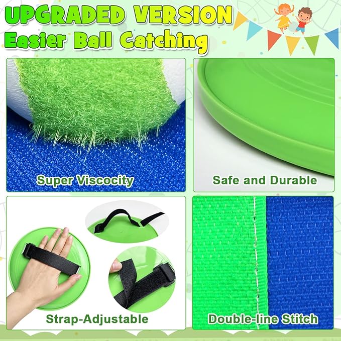 ZMLM Toss Catch Ball Toy Set: Upgraded Kid Outdoor Toy Game Beach Pool Backyard Lawn Sport Activity Fun Outside Indoor Family Toy for Age 3-12 Girl Boy Kid Birthday Summer Gifts