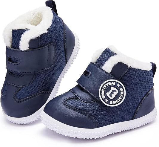BMCiTYBM Baby Boy Girl Snow Boots Waterproof Winter Warm Booties Nonslip Lightweight Outdoor Shoes for First Walkers 6 9 12 18 24 Months(Infant/Toddler)