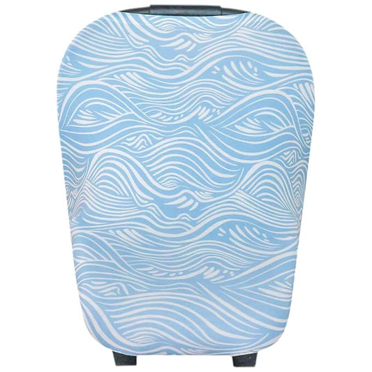 Copper Pearl Multi-Use Cover: Car Seat Covers, Nursing Cover, and Stroller Cover for Sun - Stretchy Fabric, All-Season Use, Stylish Designs, Easy Access for Moms - Surf