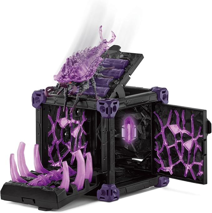 Schleich Eldrador Creatures - 34 PC Shadow Battle Cave with Bug Toy Playset - Insect Figurine for Boys and Girls with Expandable Fortress - Interactive, Imaginative Play for Kids Ages 7+ | 42675