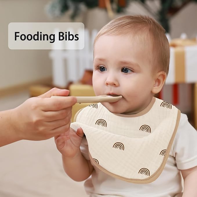 Baby Bandana Bibs, 6 Pack Waterproof Toddler Bib,Soft Cotton Absorbent Baby Bibs for Eating,Drooling,Teething