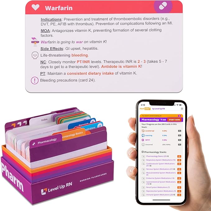 Pharmacology Flash Cards – No Fluff – Nursing School Essentials for Students – 2025-2026 NCLEX ATI HESI Review LPN RN Flash Cards (223 Cards)