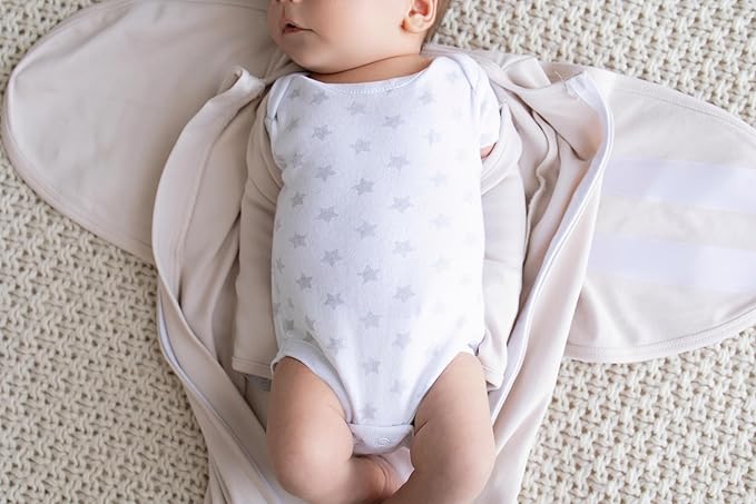 LullaBaby "Double Dream Swaddle: Exclusive Dual Wing Design, Pediatrician-Endorsed, Ultra-Soft Cotton, 0-2 Months, 6-14 lbs - Primrose Pink