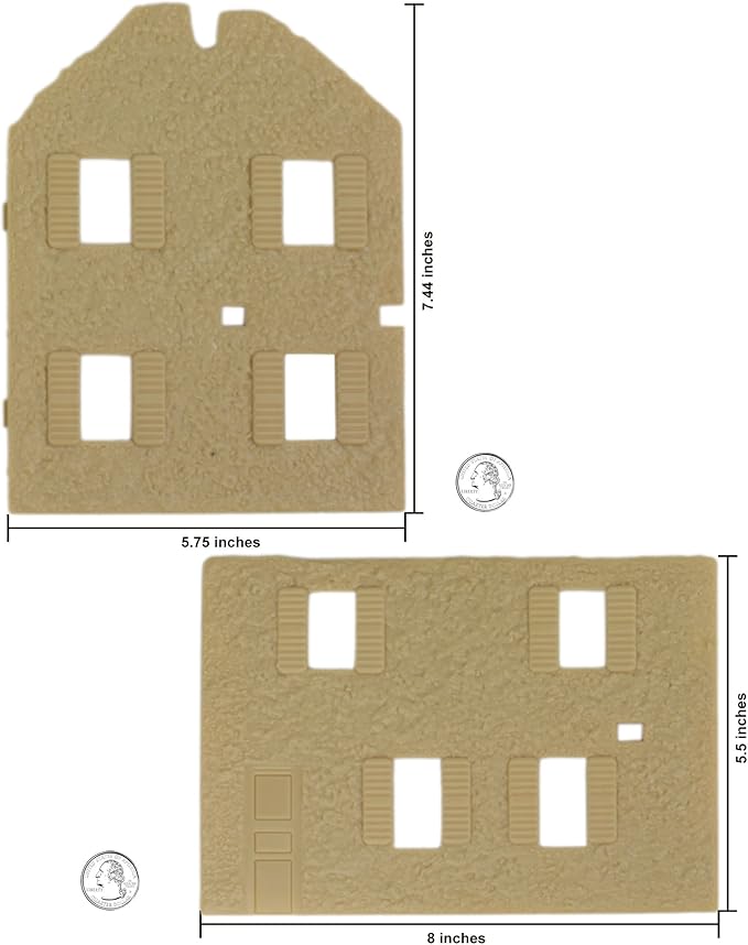 BMC WW2 Bombed French Farm House - Plastic Army Men Playset Accessory