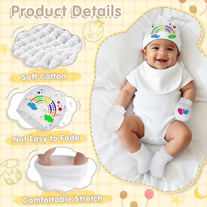 162Pcs Baby Shower Game Decorations Kit with Bibs, Fabric Markers, Wooden Sign, Bodysuits & Tags