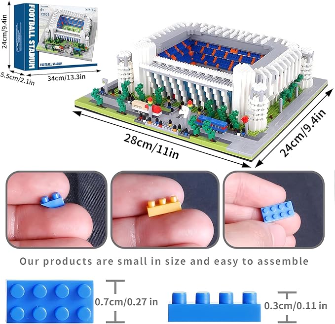 Soccer Stadium Building Blocks Sets Football Architecture Model Kits Gifts for Adults Kids Boys 3500+Pieces