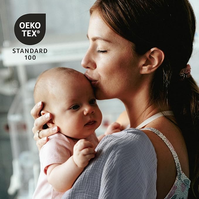 Muslin Receiving Blankets, Neutral Blanket Swaddling for Newborn Boys and Girls, 5 Pack Breathable and Skin-Friendly Swaddle Wrap for Infant Baby (Elegant Colors)