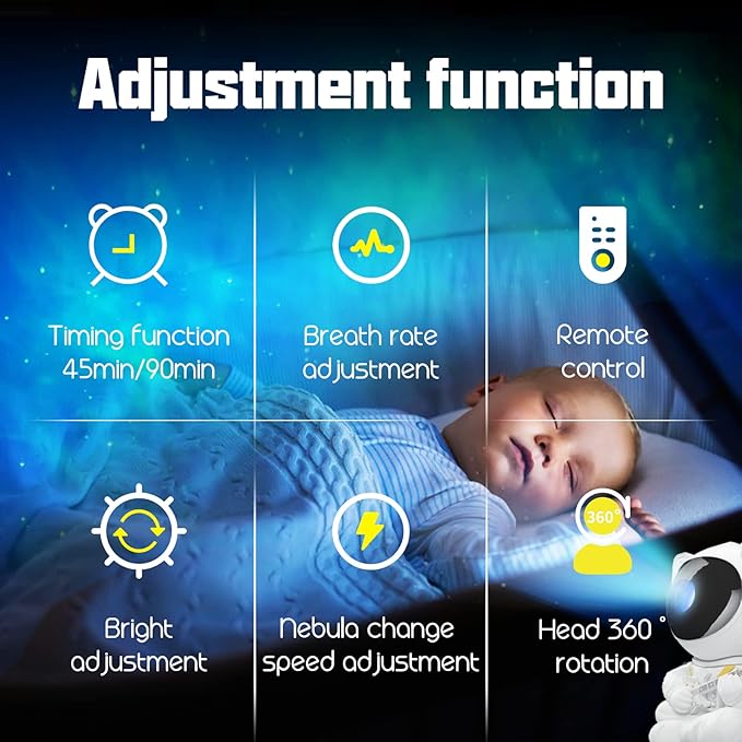 Star Projector for Kids - Astronaut Nebula Galaxy Night Light with Remote Control, Timing and Rotation - Magnetic Decor for Bedroom and Gaming Room