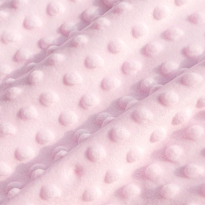 HOMRITAR Baby Blanket for Boys Girls Super Soft Minky Blanket Double Layer Dotted Backing, Receiving Blanket wtih Pink Floral Design 30 x 40 Inch