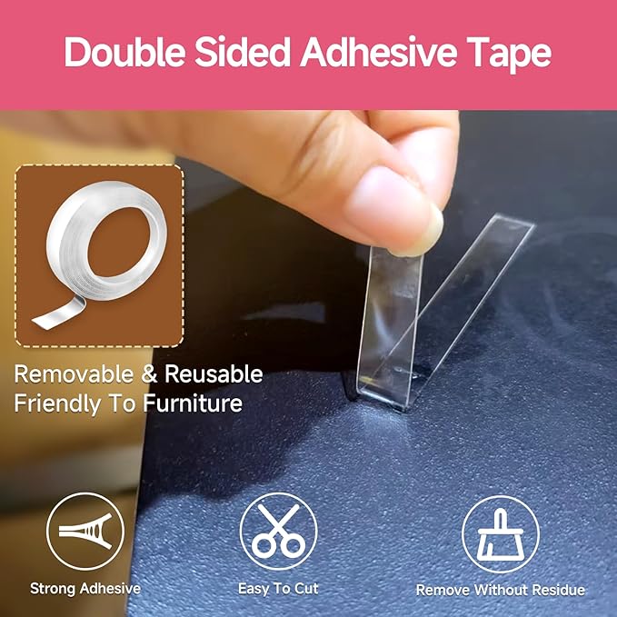 Baby Proofing Corners and Edges Protector Guards (16.5FT Edge +8 Corners), Soft Rubber Foam Edge Protector with Removable Double Sided Tapes, Furniture Table Bumper Guard for Baby Safety-Brown