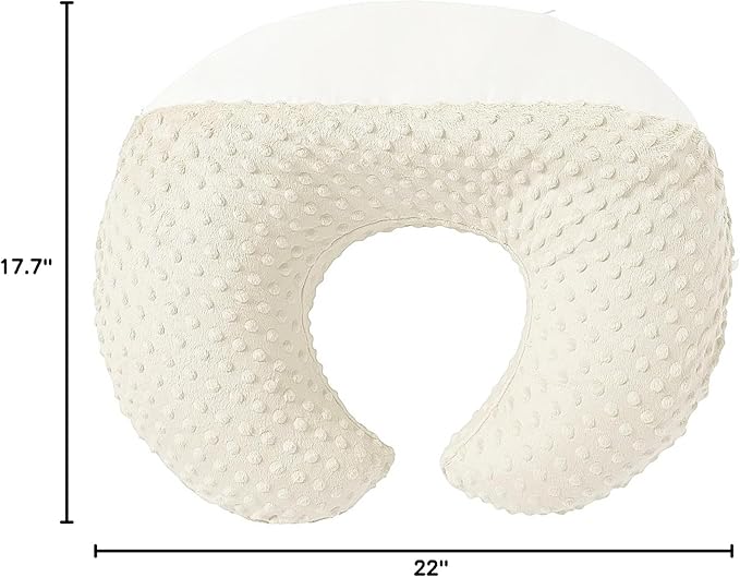 Nursing Pillow and Positioner Breastfeeding and Bottle Feeding, Propping Baby, Tummy Time, Sitting Support, with Removable Dots Cover, for Baby Boy Baby Girl（Pristine）