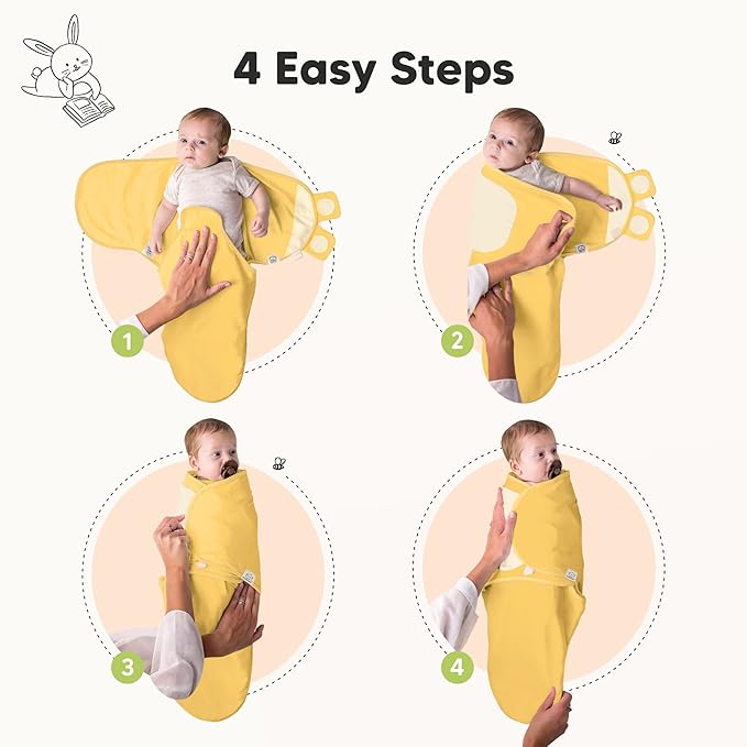 KeaBabies 3-Pack Organic Baby Swaddle Sleep Sacks - Swaddles for Newborns, Infant 0-3 Months, Baby Girls, Boys, Soft & Snug Newborn Sleep Sack, Nursery Swaddling Blankets (Valiant)