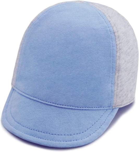 Keepersheep Baby Reversible Baseball Cap Infant Sun Hat, Cotton Knit Soft Brim for Infant Toddler, Summer Outdoor Unisex