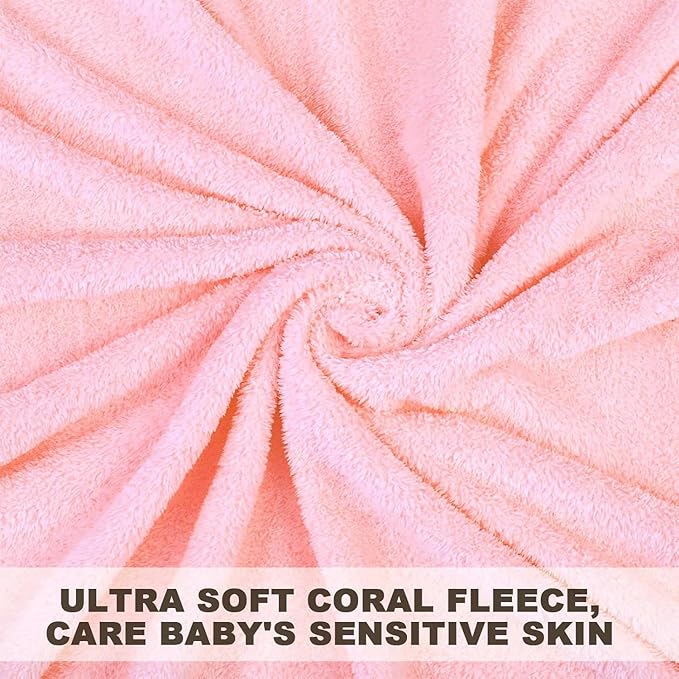 2 Pcs Baby Hooded Towels,31 x 31 in Baby Washcloths, Infant Super Soft Baby Bath Towels with Hood for Toddlers1-3,Highly Absorbent Viscose Hooded Towel for Boys, Girls, Newborn Essentials