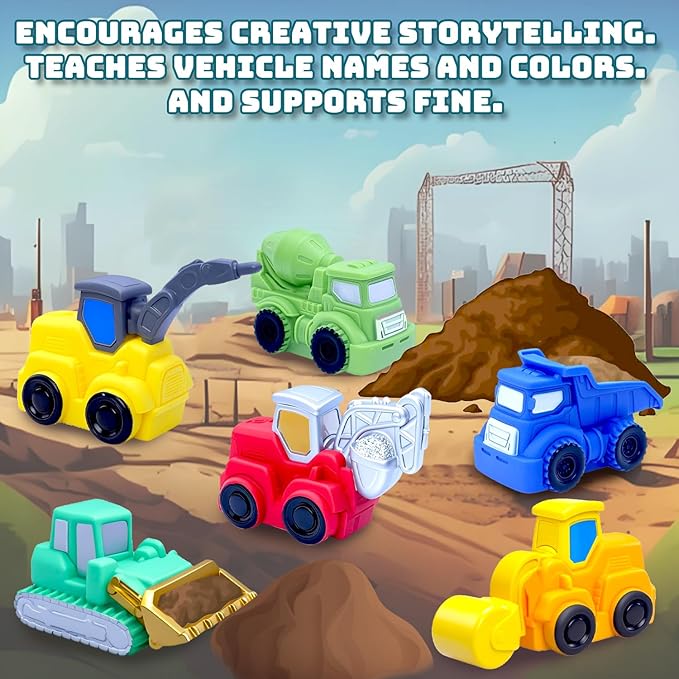 Vehicle Floating Bath Toys 6 Pack Mold Free Infant Bath Tub Toys - No Hole Bathtub Toys for Toddlers 1-3 Water Pool Toys for Baby Toddler Ages