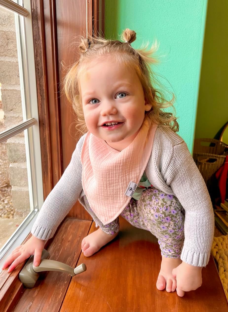 DiaperSquad's Baby Bibs for Drooling and Teething, Bibs for Boys, Baby Girl - Solid Cotton Baby Drool Bibs