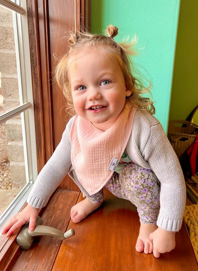 DiaperSquad's Baby Bibs for Drooling and Teething, Bibs for Boys, Baby Girl - Solid Cotton Baby Drool Bibs