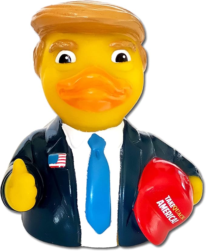 CelebriDucks - The Donald Trump Duck - Take Quack America - Floating Rubber Ducks - Collectible Bath Toy Gift for Kids & Adults of All Ages