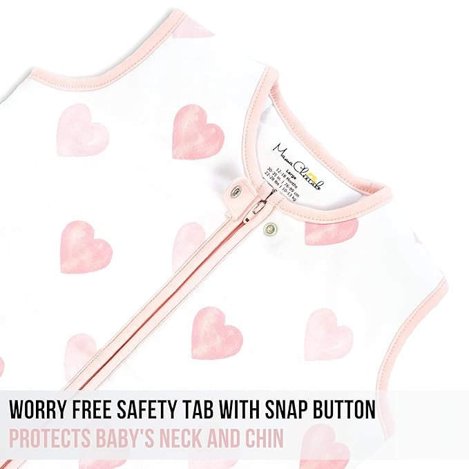 Mama Cheetah Baby Sleep Sack 2.5 TOG, Winter Baby Sleeping Bag with 2-Way Zipper, Organic Cotton Swaddle Transition Wearable Blanket for Boy Girl Infant Toddler, 0-6 Months