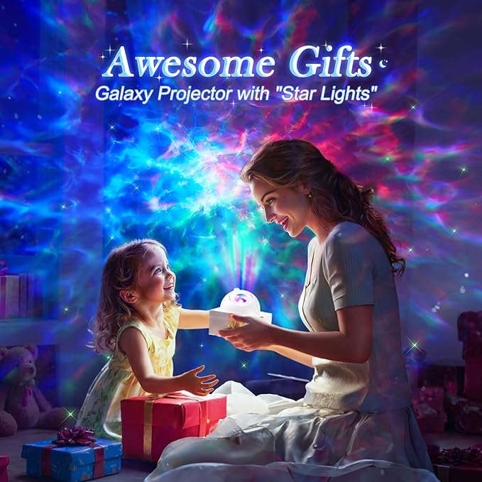 Star Projector Galaxy Light Projector ,15 Colors Star Lights for Ceiling Projector, 15 White Noises Galaxy Projector for Bedroom, Bluetooth+Remote+Timer Stars for Ceiling Projector Lights for Bedroom