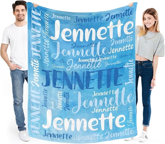 Personalized Custom Baby Blanket with Name for Girls Boys Kids Customized Flannel Blanket for Bed Nursery Room Baby Stroller