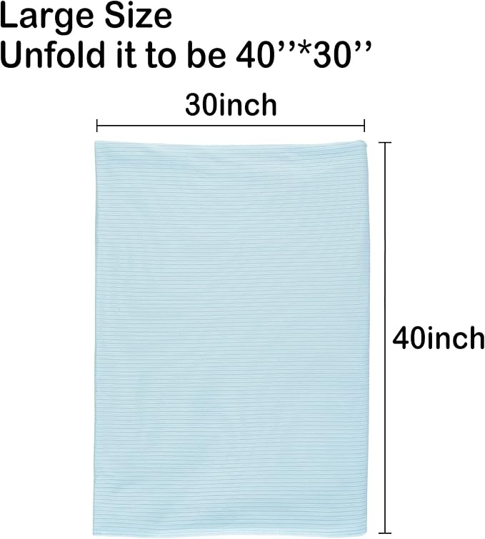 Jersey Swaddle Blanket, Ultra Soft Stretchy Receiving Blanket, Baby Boy Newborn Swaddle Wrap, 40 x 30 inches, 2 Pcs, Elephant