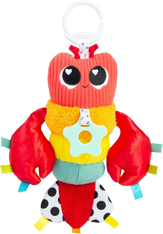 LAMAZE Liam The Lobster Clip-On Stroller and Car Seat Toy - High Contrast Baby Toys for Sensory Development - Baby and Toddler Stocking Stuffers - Ages 0 Months and Up