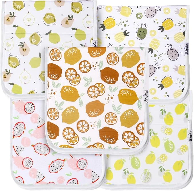 5-Pack Organic Cotton Burp Cloths – Large, Ultra-Soft 3-Layer Towels for Burping, Shoulder & Hand Use, Highly Absorbent