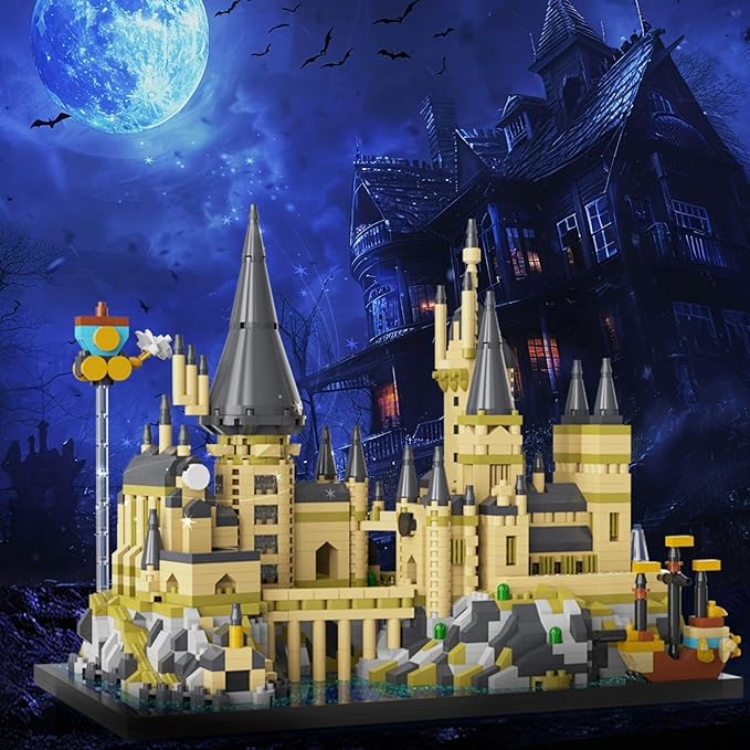 Magic Castle Micro Mini Building Set, 2743 Pcs Magic House Model Building Toys, STEM Creative Magic World Office and Home Decor Bricks Kits, Christmas Birthday Gift for Adults Teens Kids 14+