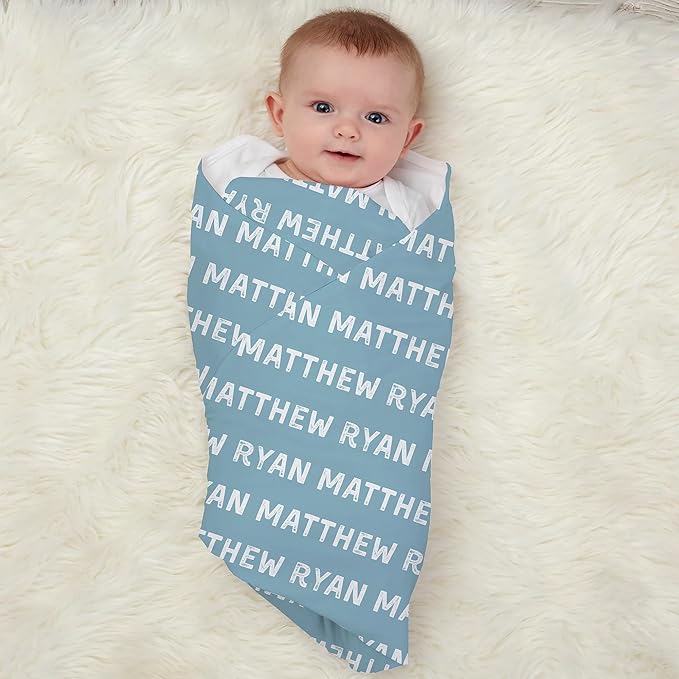 Personalized Baby Blanket for Kids Girls Boys. Custom Baby Blanket with Name for Newborn Swaddle Toddler, Nursery Decor Kids Blanket. (Playful Name)