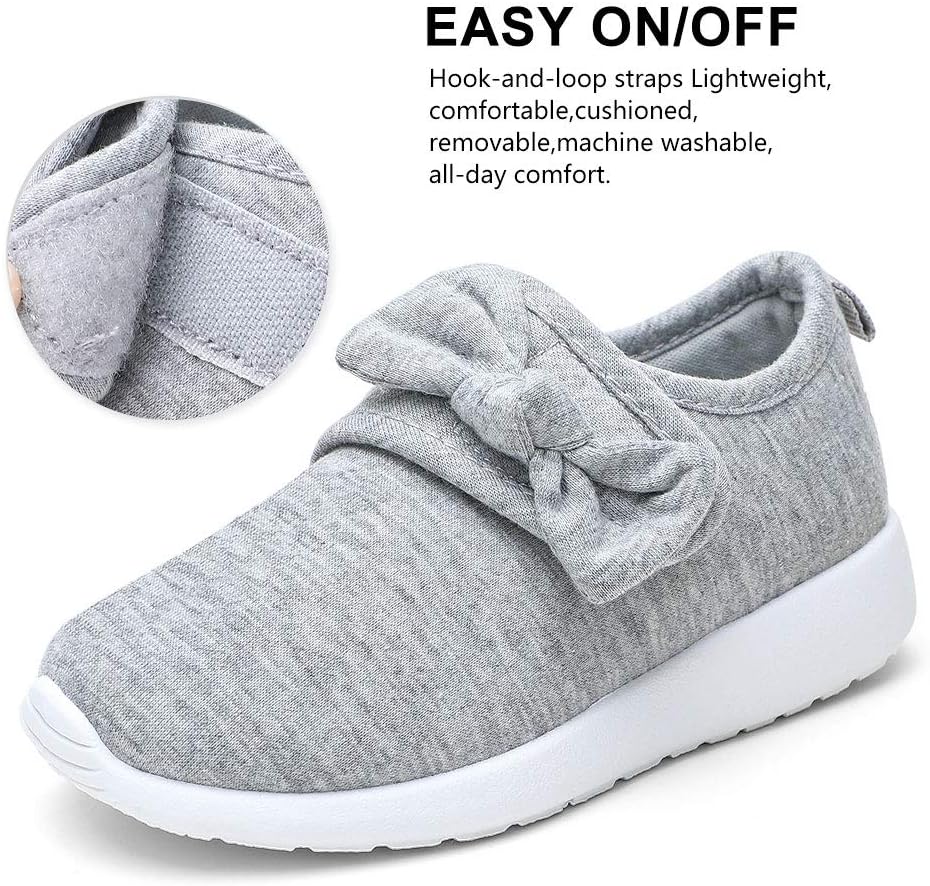 nerteo Toddler Girl Shoes Lightweight Slip On Sneakers for Kids