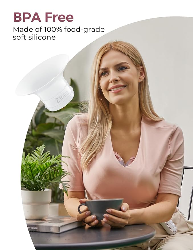 Momcozy Original V1 Pro/V2 Pro Breast Pump Replacement Accessories,Flange Insert 21mm Only for Momcozy V1 Pro/V2, 4PCS