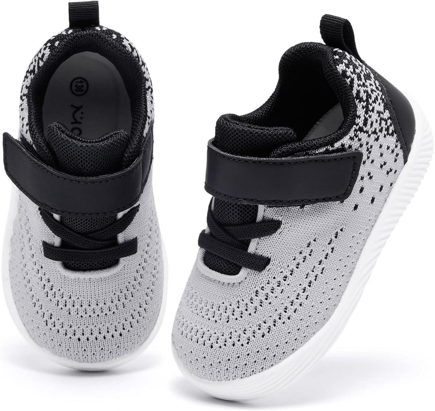 MORENDL Toddler Sneakers Baby Boys & Girls Barefoot Shoes Lightweight Breathable Walking Running Tennis Athletic Sport Shoes