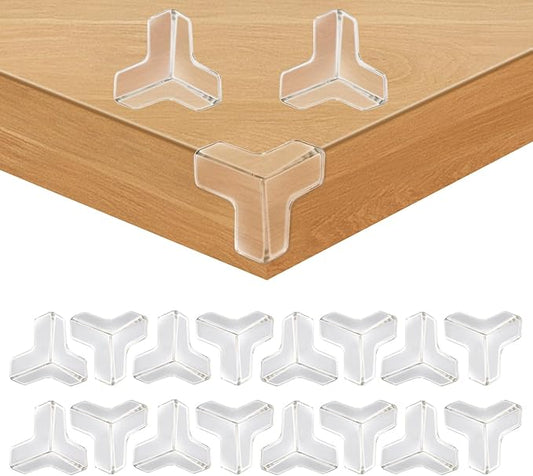 16 Corner Protector Baby, T-Shape Table Protectors for Baby Corner Protector Guards Clear Corner Protectors for Furniture Corner Protectors Corner Guards Baby Proof Corner Covers Baby Safety