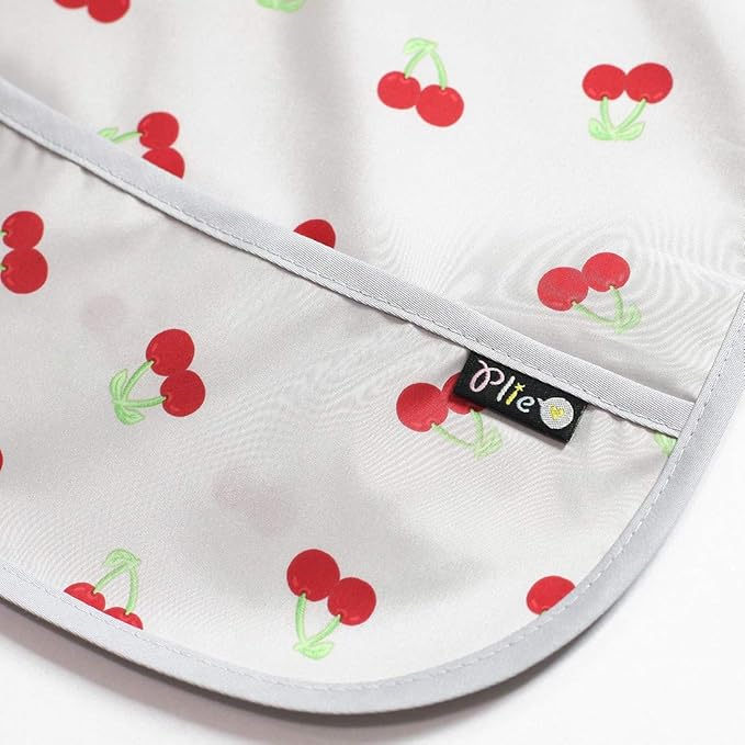 Short Sleeve Waterproof Bib for Toddlers – Feeding Apron for Mealtime, Daycare, Self-Feeding & Messy Play, Baby Bib