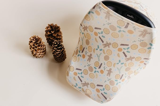 Copper Pearl Multi-Use Cover: Car Seat Covers, Nursing Cover, and Stroller Cover for Sun - Stretchy Fabric, All-Season Use, Stylish Designs, Easy Access for Moms - Cider