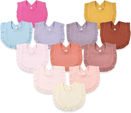 Baby Bibs Muslin Drool Teething Drooling Bibs for Baby Girl Boy Muslin Cotton