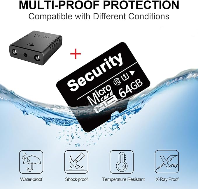 【Free 64G】 Smallest Wireless WiFi Camera,Portable Battery Camera,HD4K Baby Monitor with Video Recording Live Feed Night Vision,Motion Detection,Cloud Storage for Security with iOS Android APP