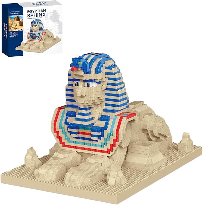 Great Sphinx Egypt Mirco Mini Building Block Sets for Boys Ages 8-12 Famous World Landmark Architecture Model Kits Toys for Adults 2732 Pieces