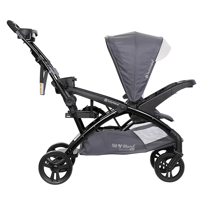 Baby Trend Sit N' Stand Tandem Double Stroller w/ 2 Pack EZ-Lift Plus Infant Car Seats, Magnolia