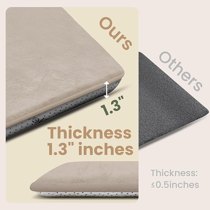 Baby Play Mat for Floor,Extra Large 59"×71" Tummy Time Mat,Thicker Memory Foam Mats for Toddler,Infant,Kids,Water Repellent Ultra Soft Coral Velvet,Non-Slip Backing Safe for Crawling(Beige)