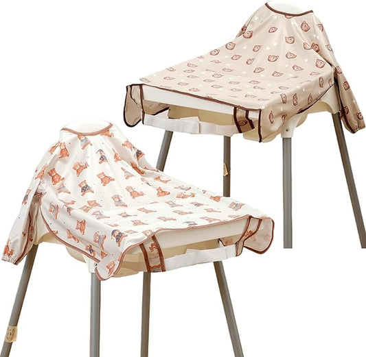 Happy Flute Long Sleeve Baby Bib-Mess Proof Baby Feeding Bibs with Adjustable Design for Babies during Eating or Highchair