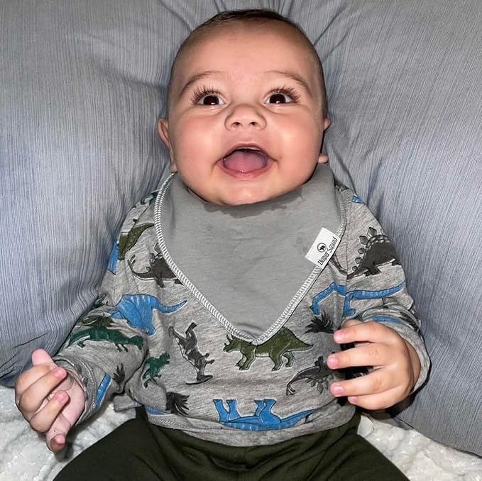 DiaperSquad's Baby Bibs for Drooling and Teething, Bibs for Boys, Baby Girl - Solid Cotton Baby Drool Bibs