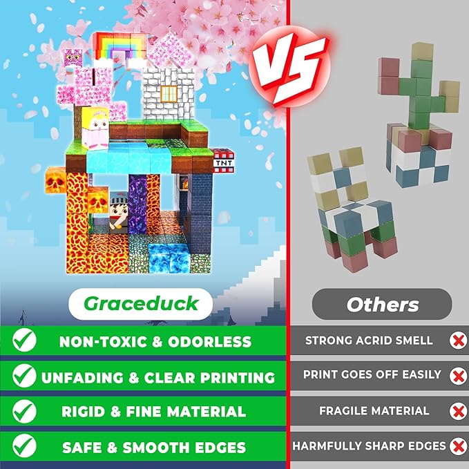 Magnetic Blocks - 150 PCS Build Dark Swordsman's Forest Castle - Magnetic Toys for Montessori Toddler Christmas Birthday Gifts - STEM Sensory Toys for 3 4 5 6 7 8 9 10 Year Old Boys & Girls